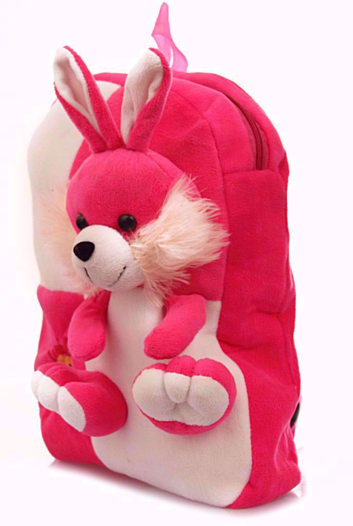 Babyjoys Soft Plush Fabric Lion School Bag for Baby Boys and Girls Pink   Amazonin Fashion