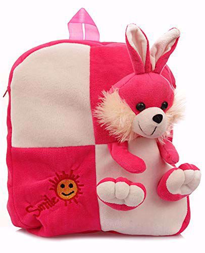Buy Double Face Elephant And Pink Doll Bag Soft Material School Bag For  Kids Plush Backpack Cartoon Toy | Children's Gifts Boy/Girl/Baby For Kids (  Age 2 to 6 Year ) and